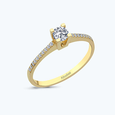 Altın Tektaş Yüzük