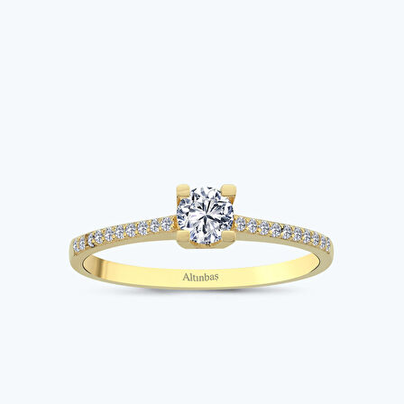 Altın Tektaş Yüzük