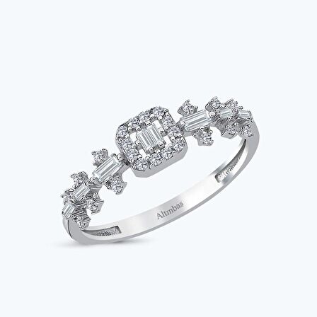 Altın Baget Taşlı Yüzük