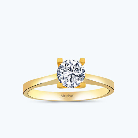 22 Ayar Altın Tektaş Yüzük