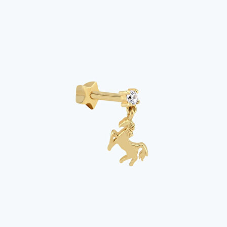Altın Tragus At Piercing