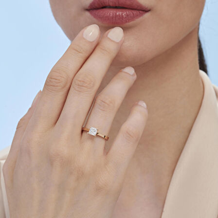 Altın Tektaş Yüzük