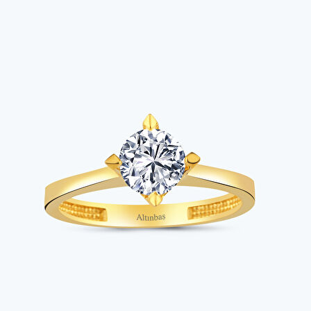 22 Ayar Altın Tektaş Yüzük