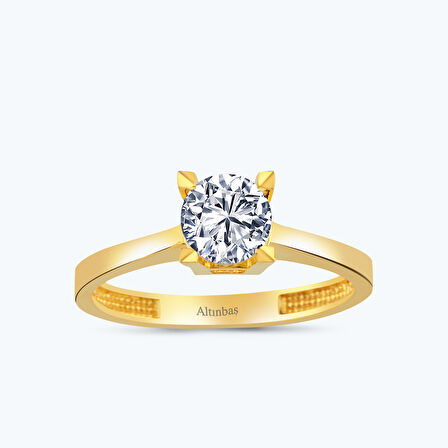 22 Ayar Altın Tektaş Yüzük