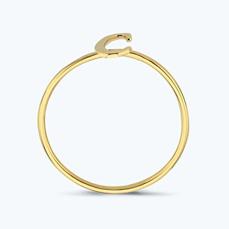 Altın C Harfi Yüzük