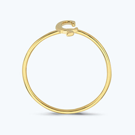 Altın Ç Harfi Yüzük