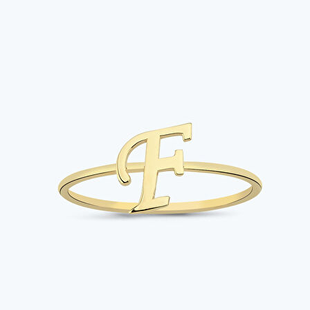 Altın F Harfi Yüzük