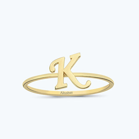 Altın K Harfi Yüzük