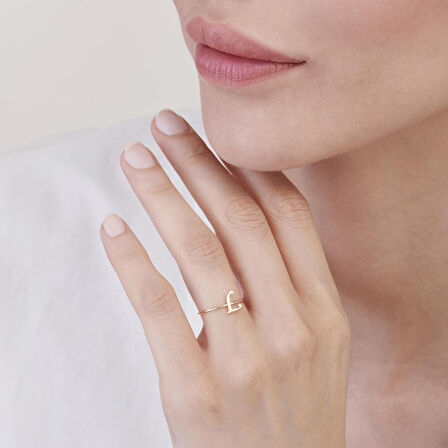 Altın L Harfi Yüzük