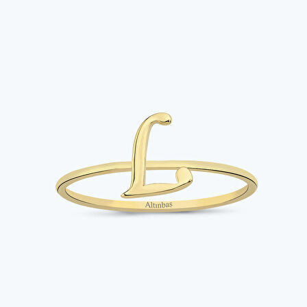 Altın L Harfi Yüzük