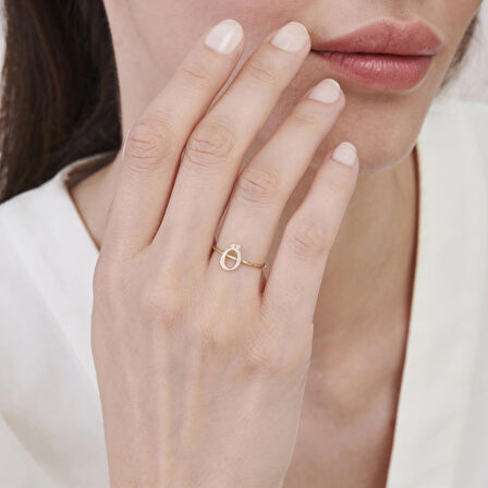 Altın Ö Harfi Yüzük