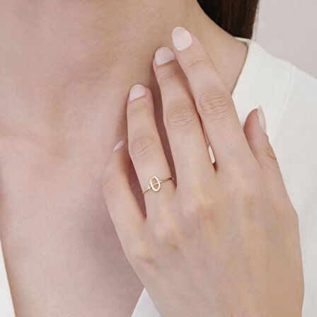 Altın Ü Harfli Yüzük