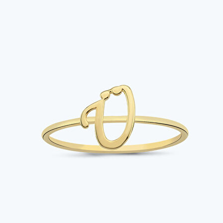 Altın Ü Harfli Yüzük