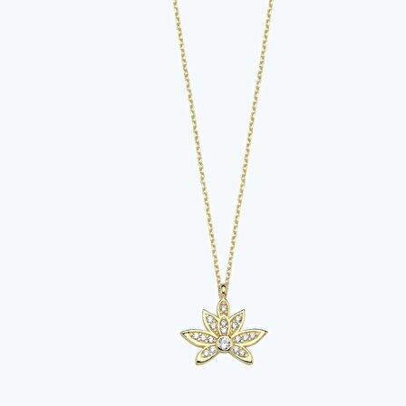 Altın Lotus Kolye