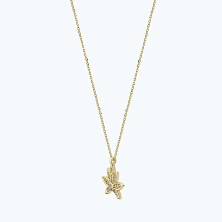 Altın Lotus Kolye