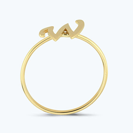 Altın W Harfi Yüzük