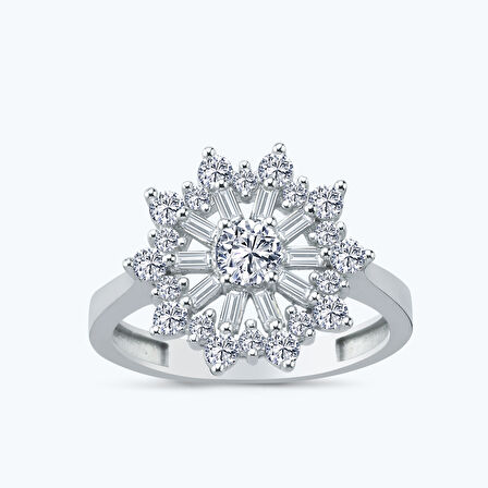 Altın Baget Taşlı Yüzük