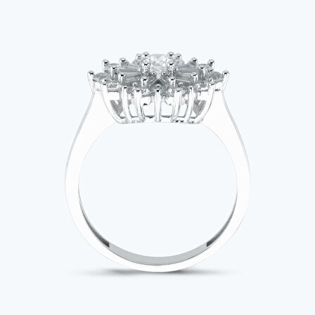 Altın Baget Taşlı Yüzük