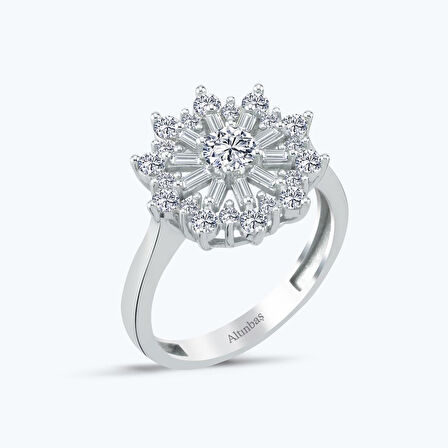 Altın Baget Taşlı Yüzük