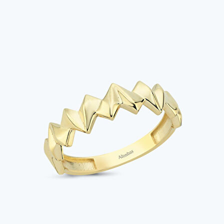 Altın Zikzak Yüzük