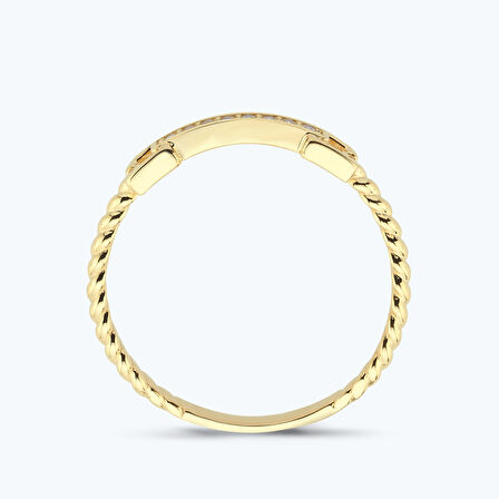 Altın Sıra Taşlı Yüzük