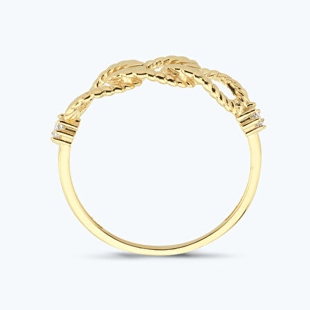 Altın İç İçe Geçmiş Halka Yüzük