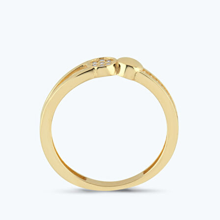 Altın Taşlı Yuvarlak Yüzük