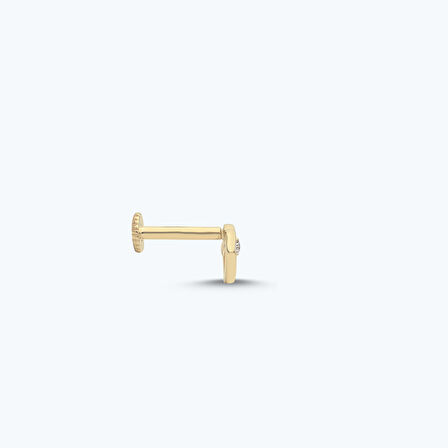 Altın Tragus Kalp Piercing