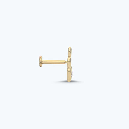 Altın Tragus Kalp Piercing