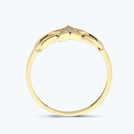 Altın Taşlı Yıldız Yüzük