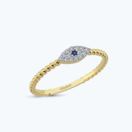 Altın Taşlı Göz Yüzük