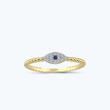 Altın Taşlı Göz Yüzük