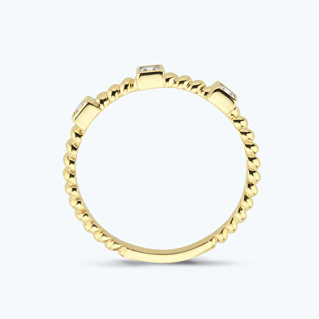 Altın Küp Taşlı Yüzük