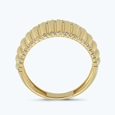 Altın Kenar Taşlı Yüzük