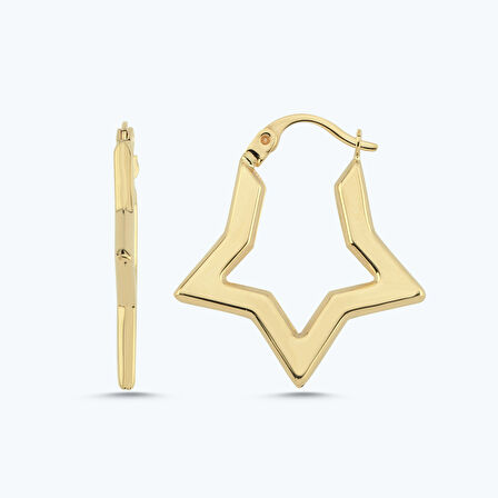 Altın Yıldız Halka Küpe