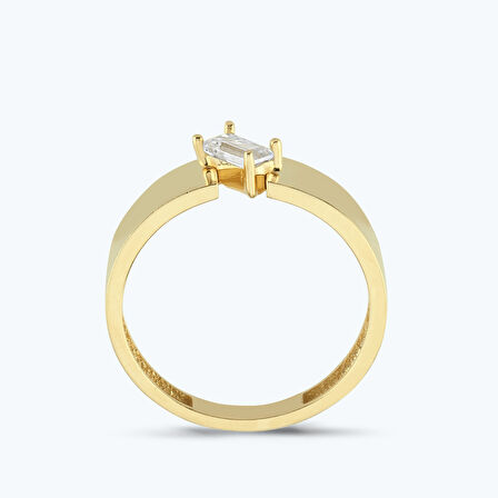 Altın Baget Taşlı Yüzük