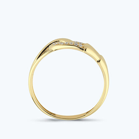 Altın İç İçe Geçmiş Çengel Yüzük