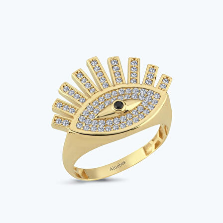 Altın Taşlı Göz Yüzük