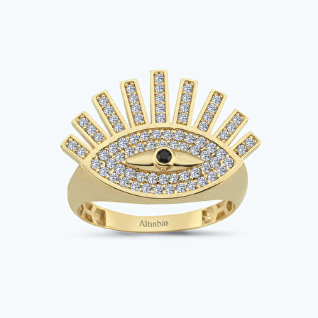 Altın Taşlı Göz Yüzük