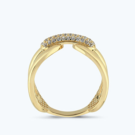 Altın Sıra Taşlı Yüzük