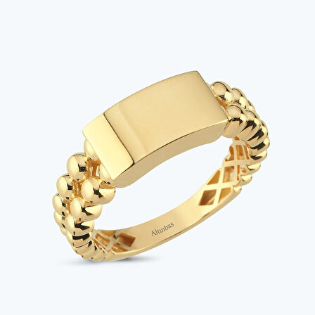 Altın Çift Sıra Toplu Yüzük