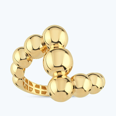 Altın Toplu Bombeli Yüzük