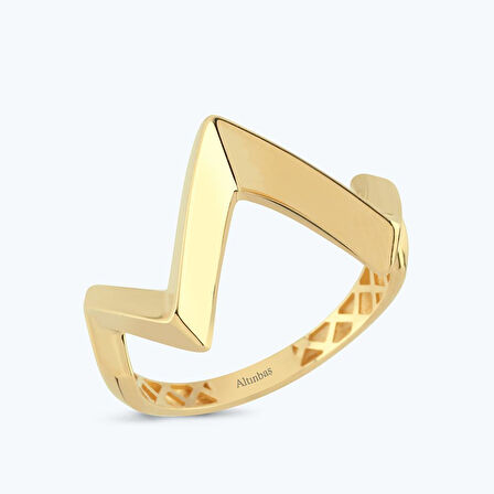 Altın Zikzak Yüzük