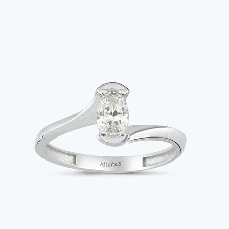 Altın Oval Tektaş Yüzük