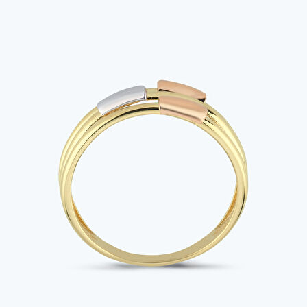 Altın Üç Renkli Yüzük