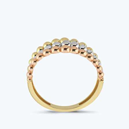 Altın Üç Renk Toplu Yüzük