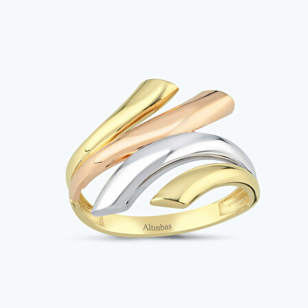 Altın Üç Renk Yüzük