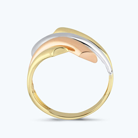 Altın Üç Renk Yüzük