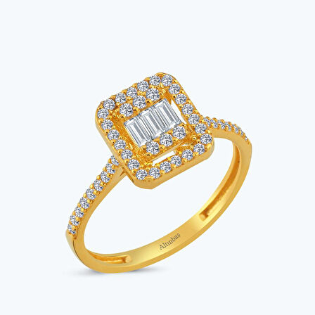 22 Ayar Altın Baget Yüzük