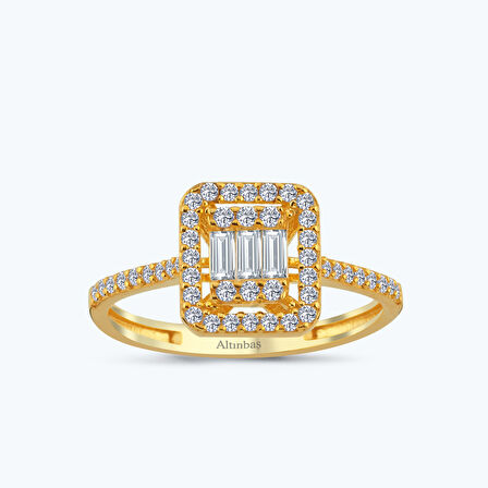 22 Ayar Altın Baget Yüzük